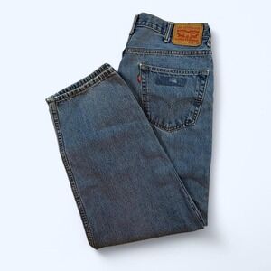 Levis 550 Jeans - Relaxed Fit Faded Worn In Levis 550 Denim Jeans
